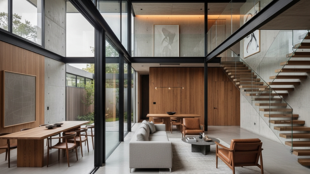 use of modern materials for style and durability