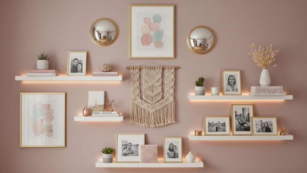Wall Decor That Personalizes a Stylish Woman's Cave