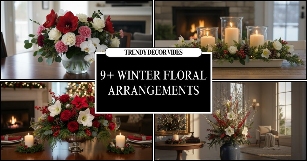 winter floral arrangements