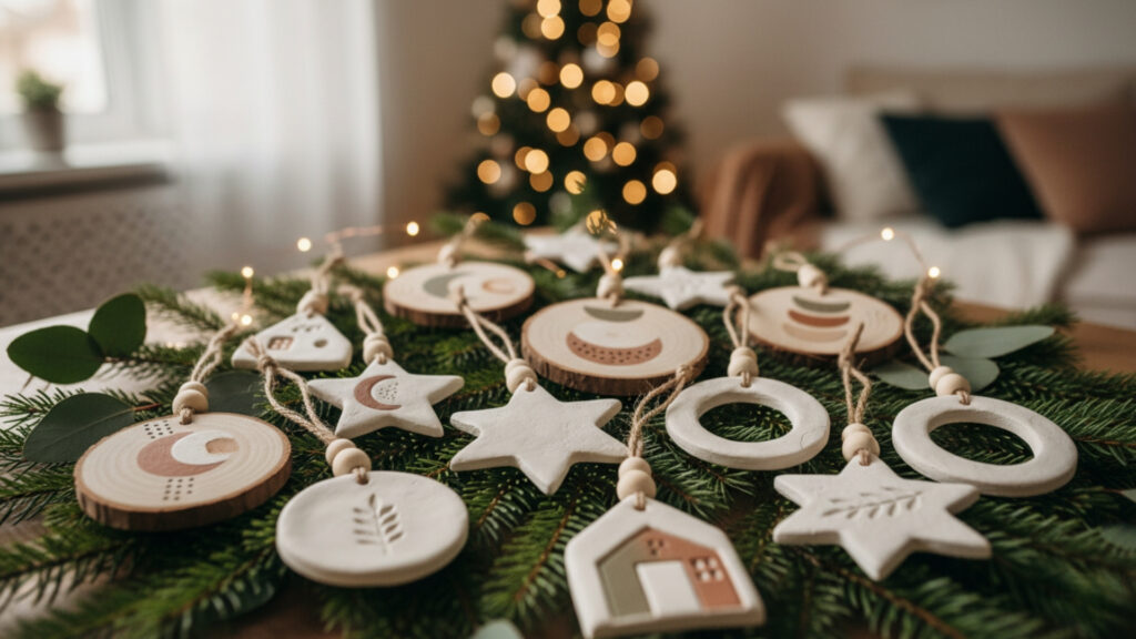 Wooden and Clay Ornaments for Earthy Boho Style