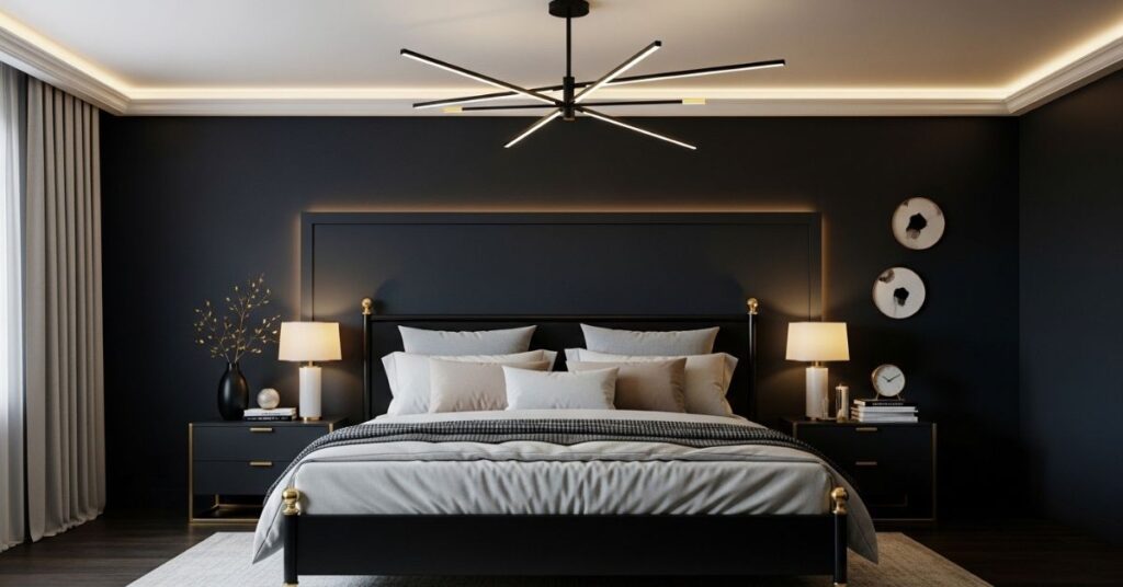 Black and Gold Ceiling Light Combinations