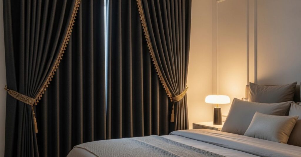 Blackout Curtains with Decorative Trim