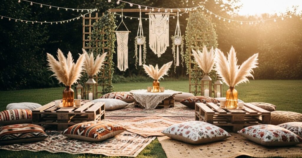 Boho-Style Garden Lounge Area