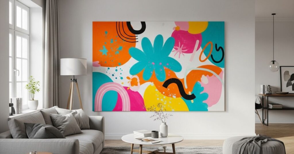 Bold Abstract Funky Wall Art for Modern Spaces