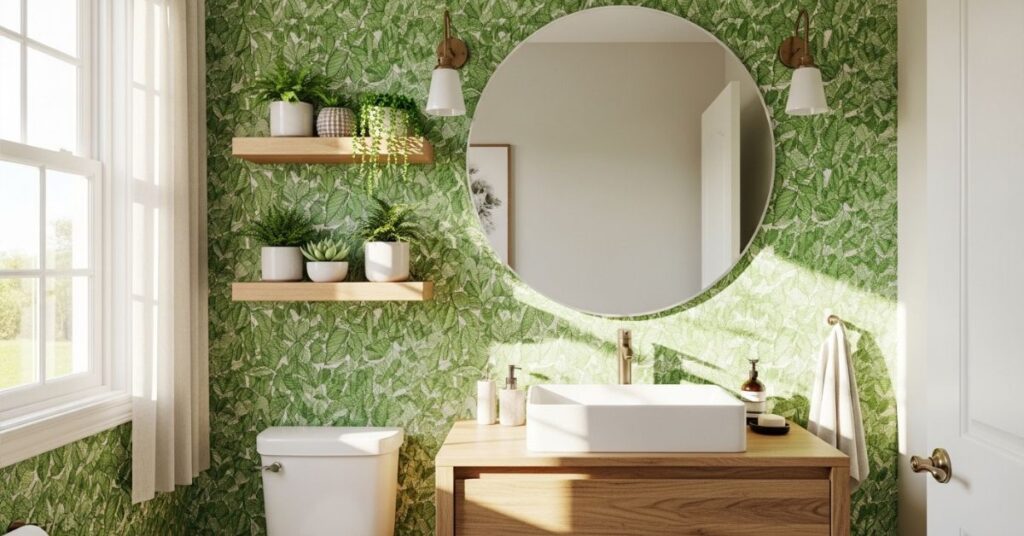 Botanical and Nature-Inspired Powder Rooms