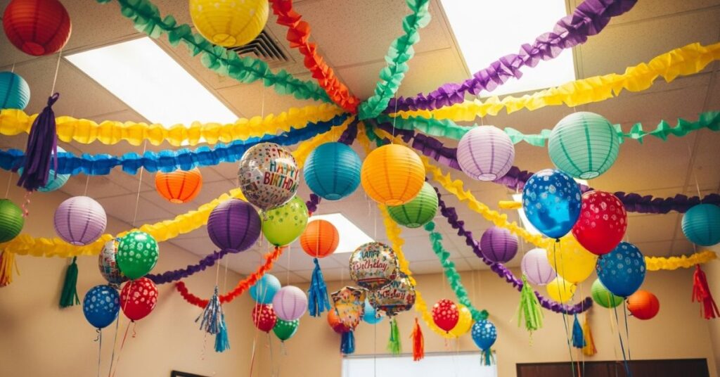 Ceiling Decorations with Hanging Elements