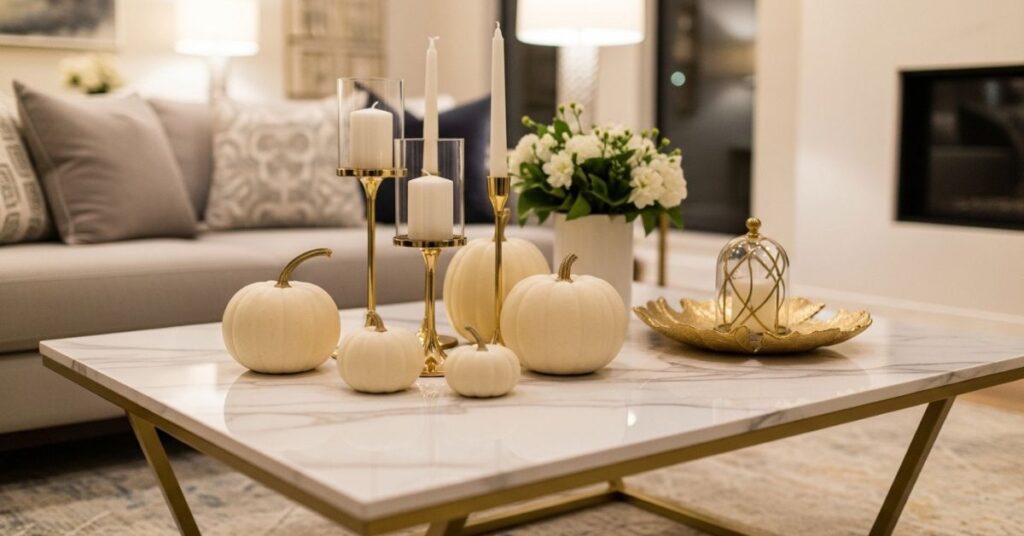 Chic Marble and Gold Autumn Look