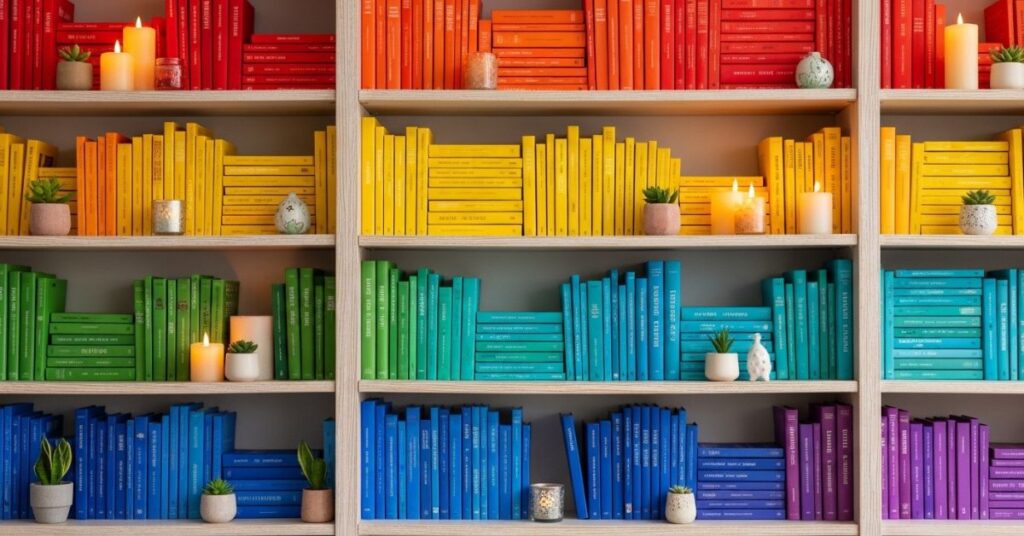 Color-Coded Bookshelves
