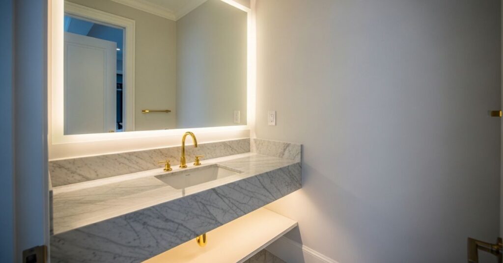 Compact Luxury Powder Room Ideas