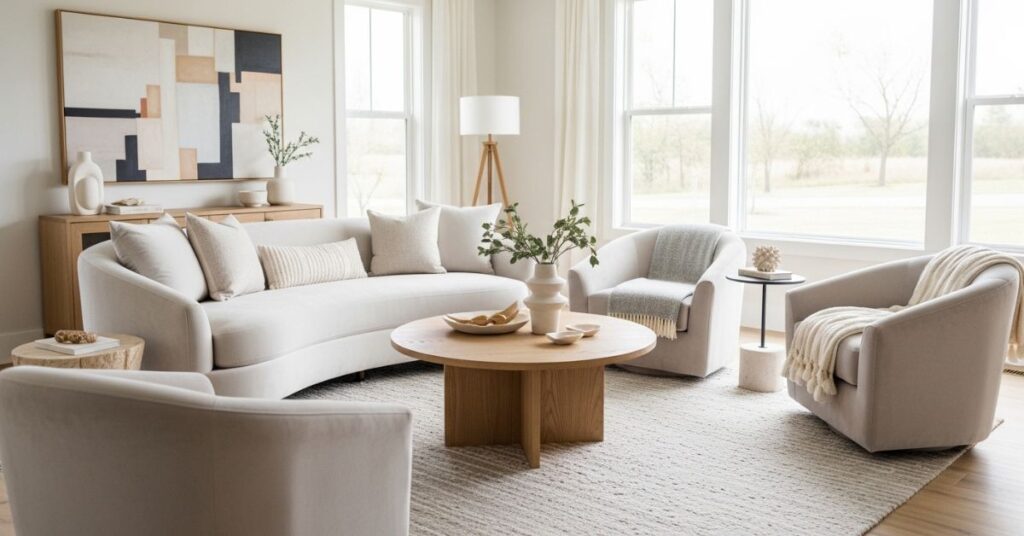 Curved Sofas and Rounded Furniture Designs