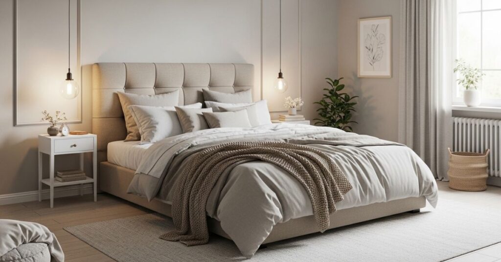 Custom Upholstered IKEA Bed Frame Hack