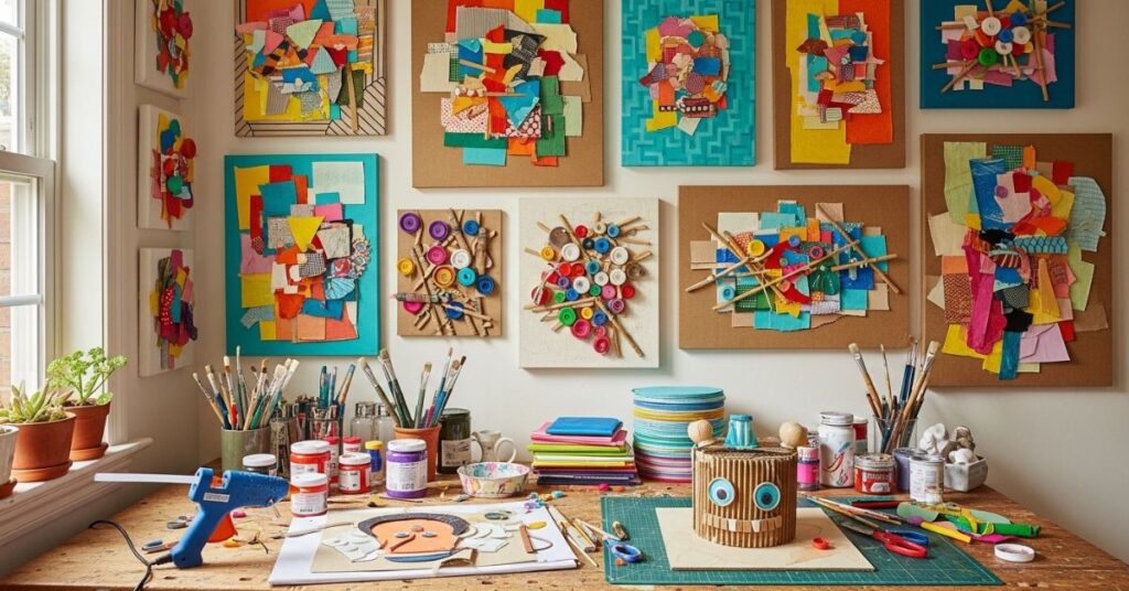 DIY Funky Wall Art Using Everyday Materials