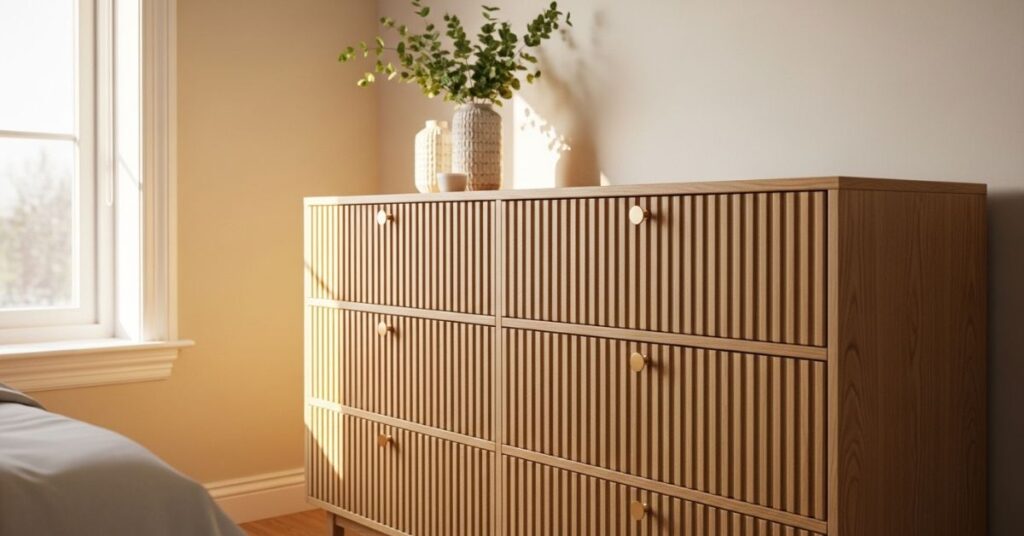 DIY IKEA Malm Dresser Hack with Fluted Panels