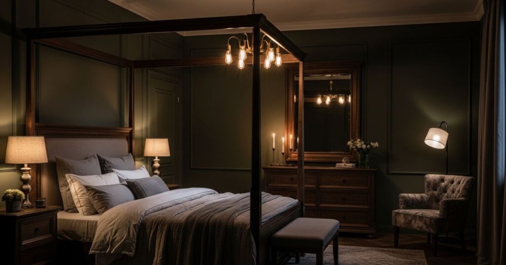 Dark Sage Green Bedroom for a Moody Vibe