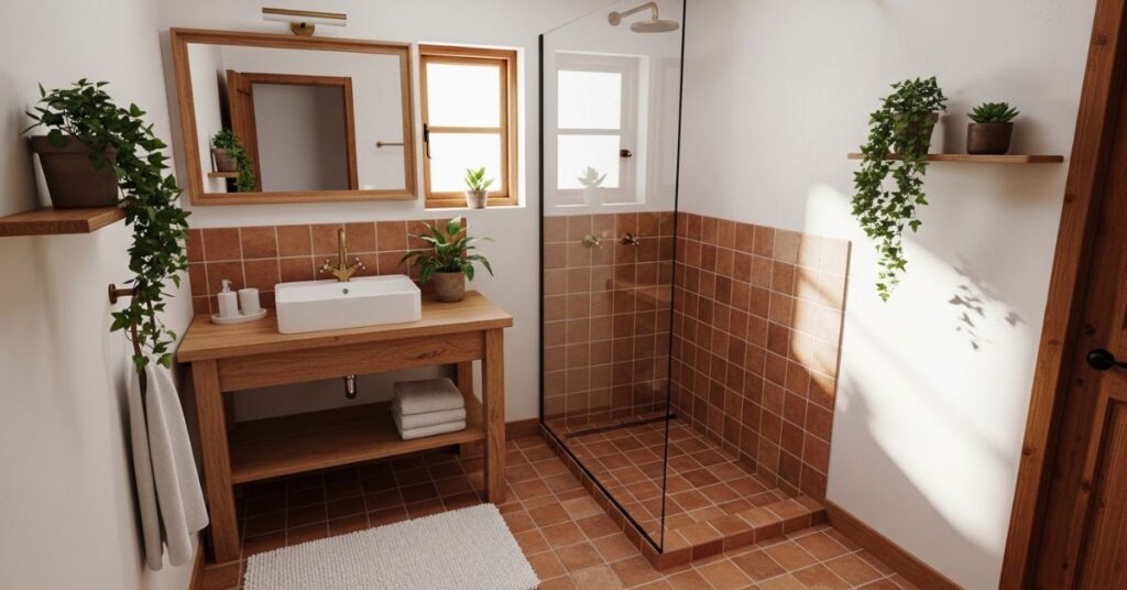 Earthy Terracotta and White Warmth