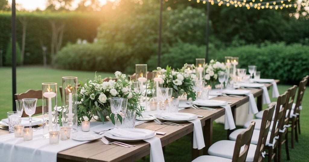 Elegant Outdoor Dinner Party Setup