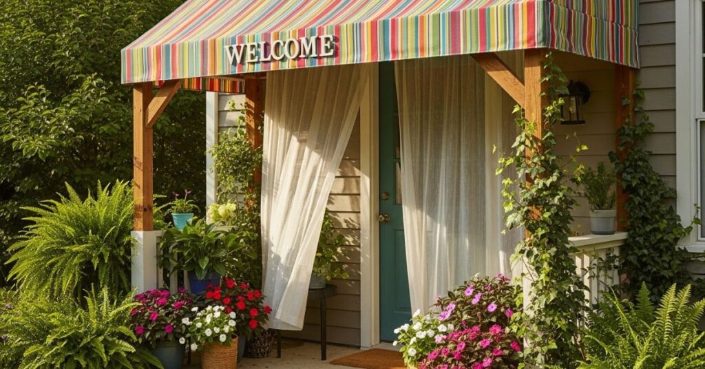 Fabric Canopy Front Door Ideas