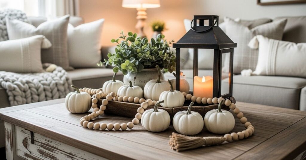 Farmhouse Style Coffee Table Centerpiece