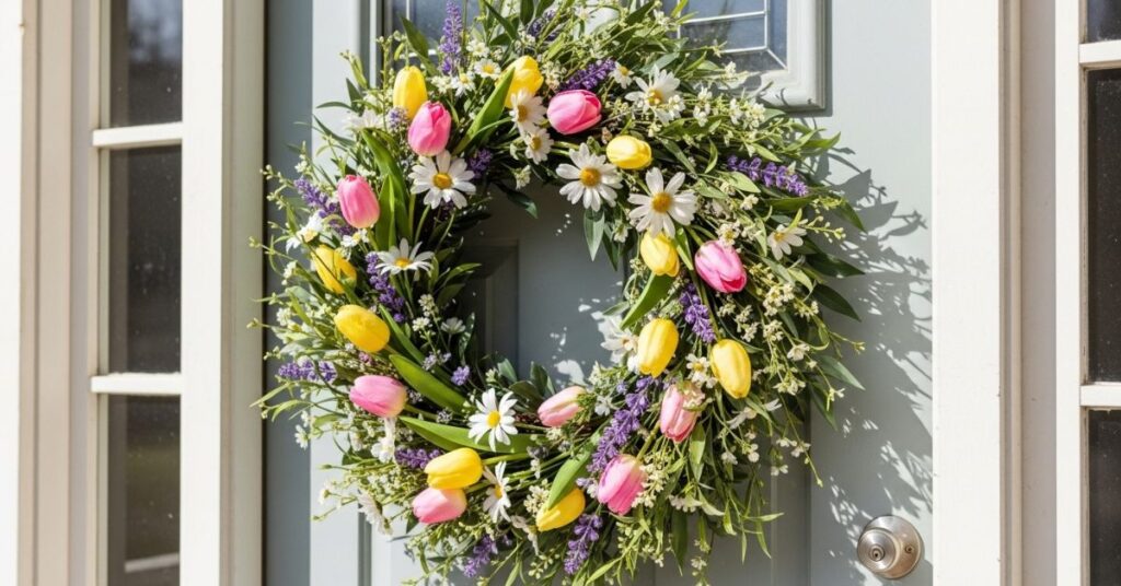 Floral Spring Easter Wreath