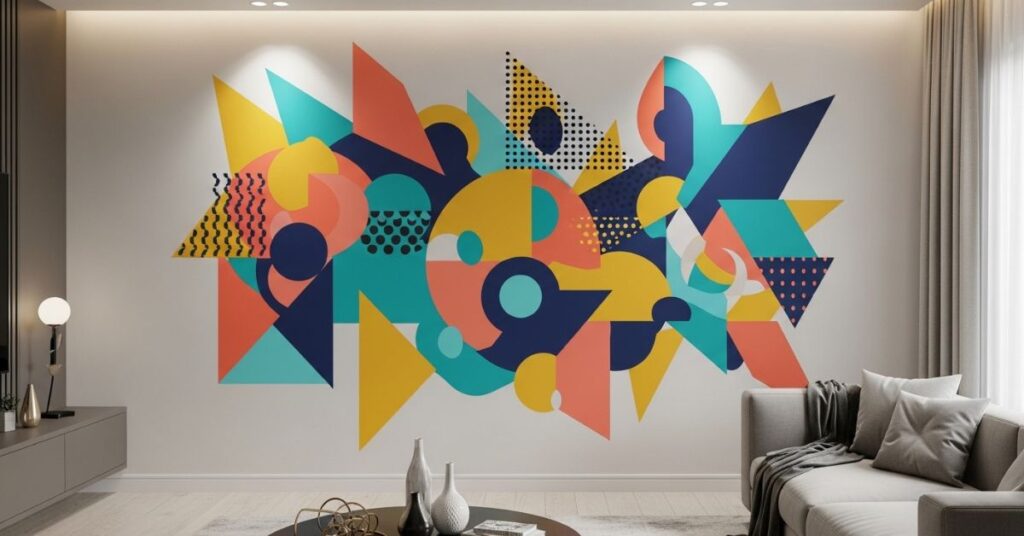 Funky Wall Art with Geometric Patterns