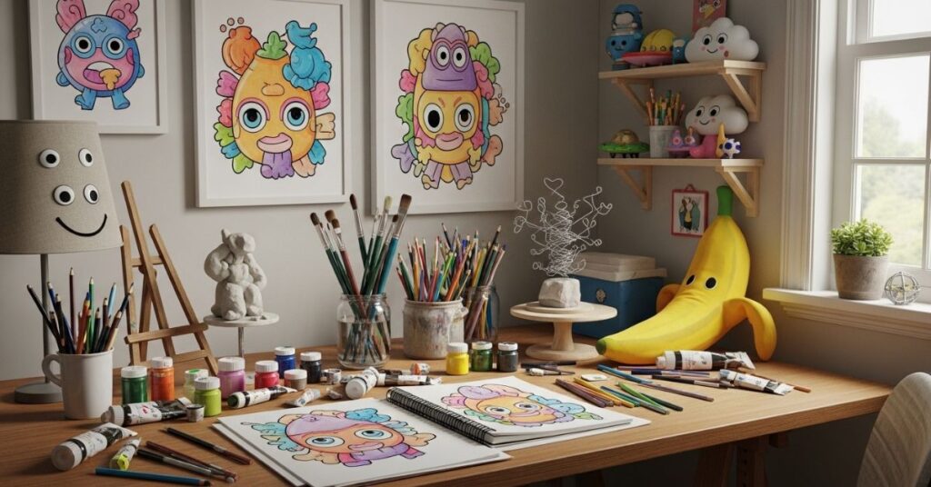 Funky Wall Art with Surreal and Quirky Illustrations