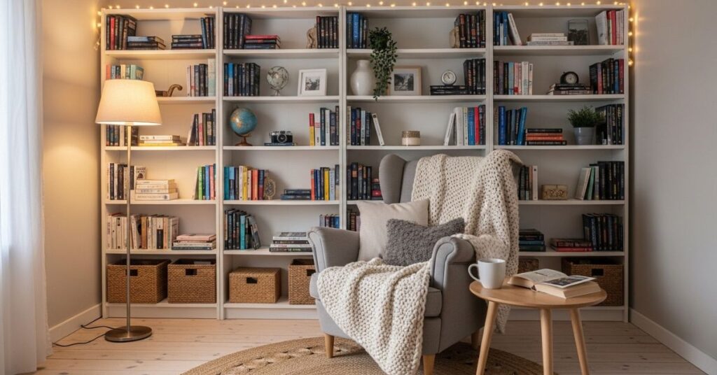 IKEA Billy Bookcase Built-In Bedroom Library