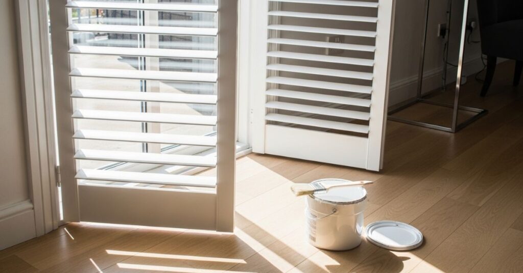 Indoor Shutter Makeover with Paint Refresh