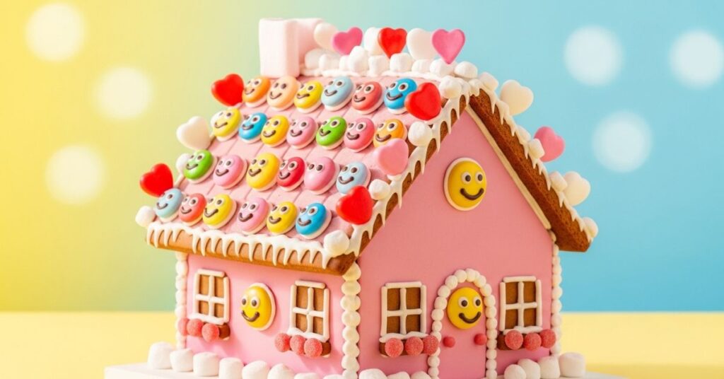 Kawaii Pink Gingerbread House