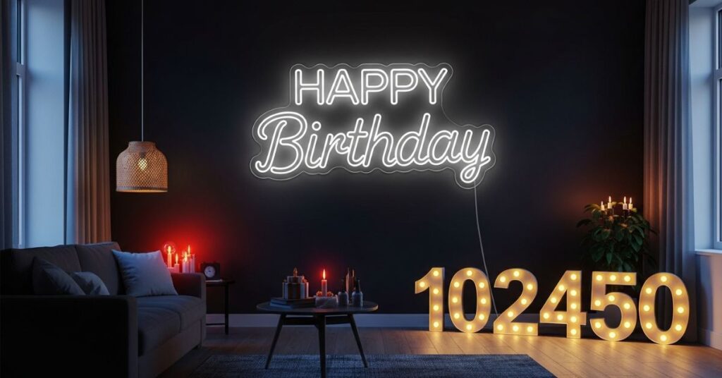 LED Neon Signs or Light-Up Numbers