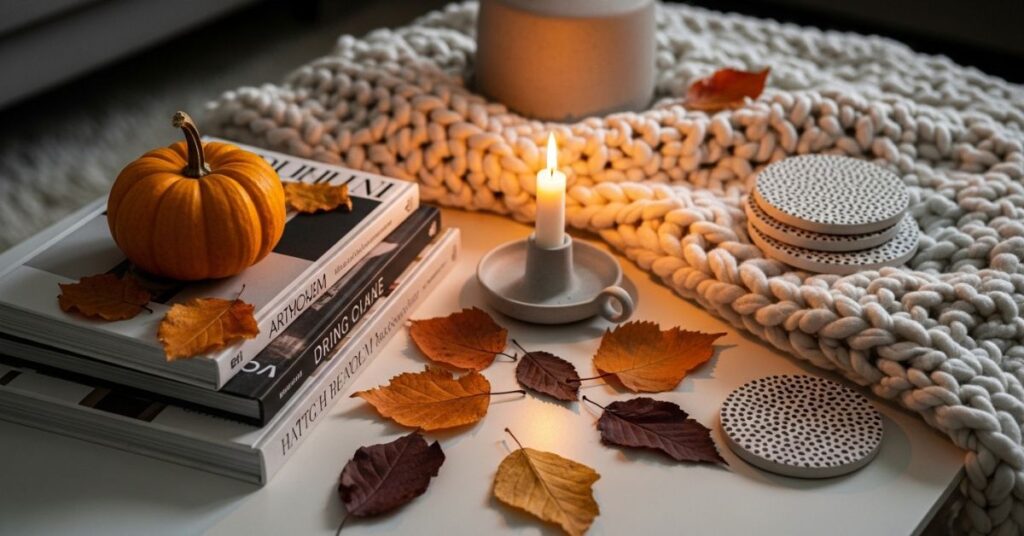 Layered Books with Fall Accents