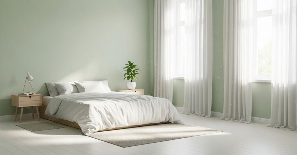 Light Sage Green Bedroom for an Airy Feel