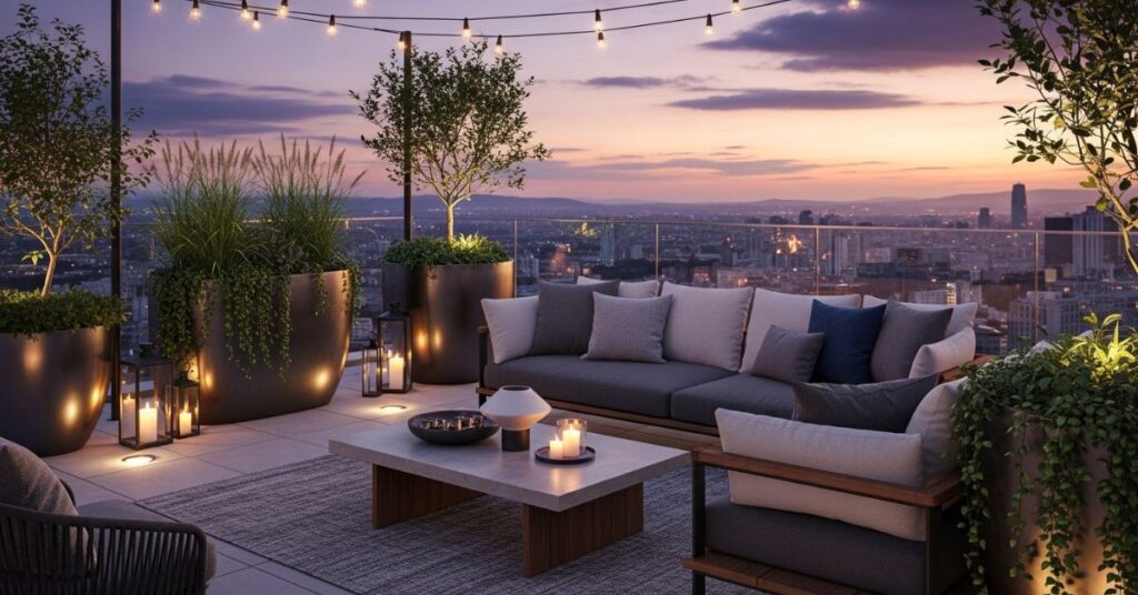 Luxury Rooftop Garden Lounge