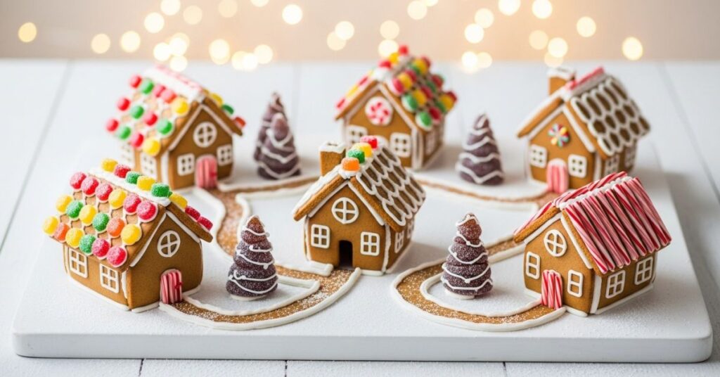 Mini Gingerbread Village Setup