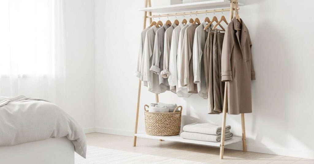 Minimalist Clothing Rack Hack Using IKEA Parts