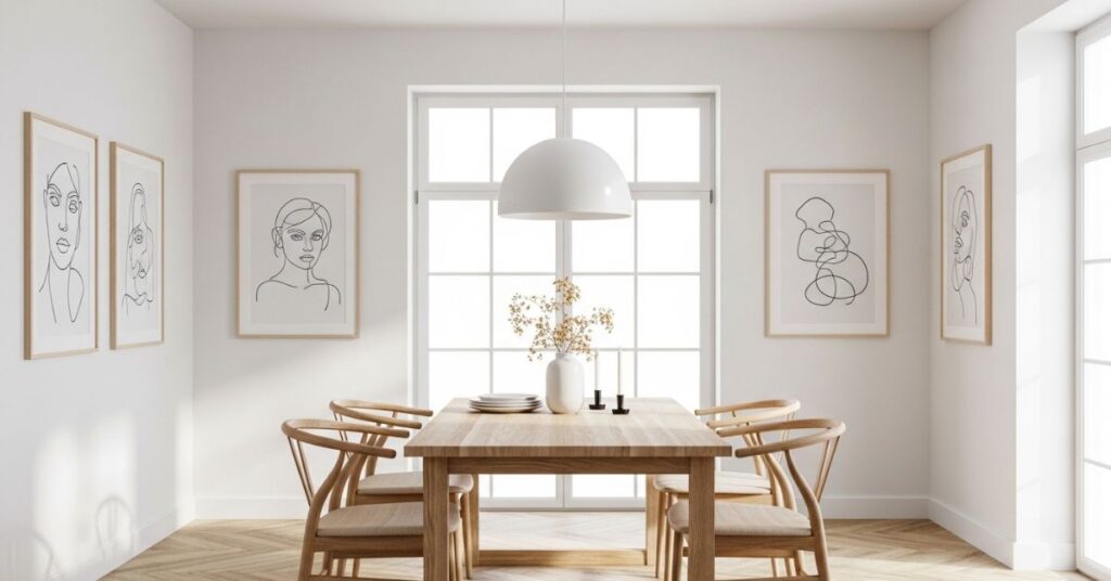 Minimalist Line Art Display