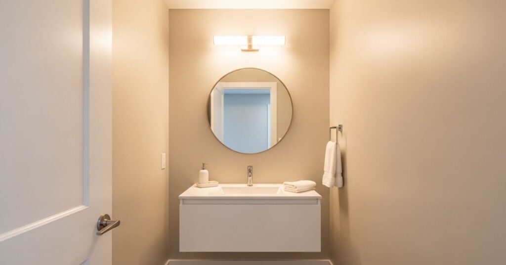 Minimalist Neutral Powder Room Decor