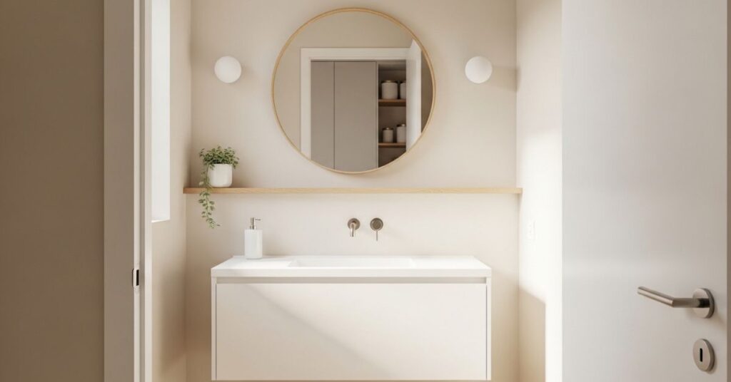 Minimalist Neutral Powder Room Look