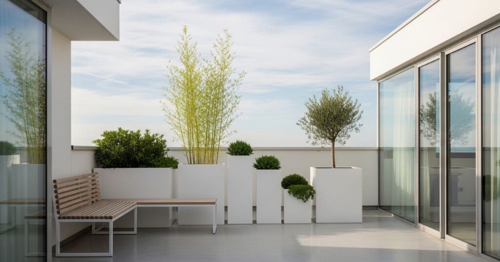 Minimalist Rooftop Garden Design