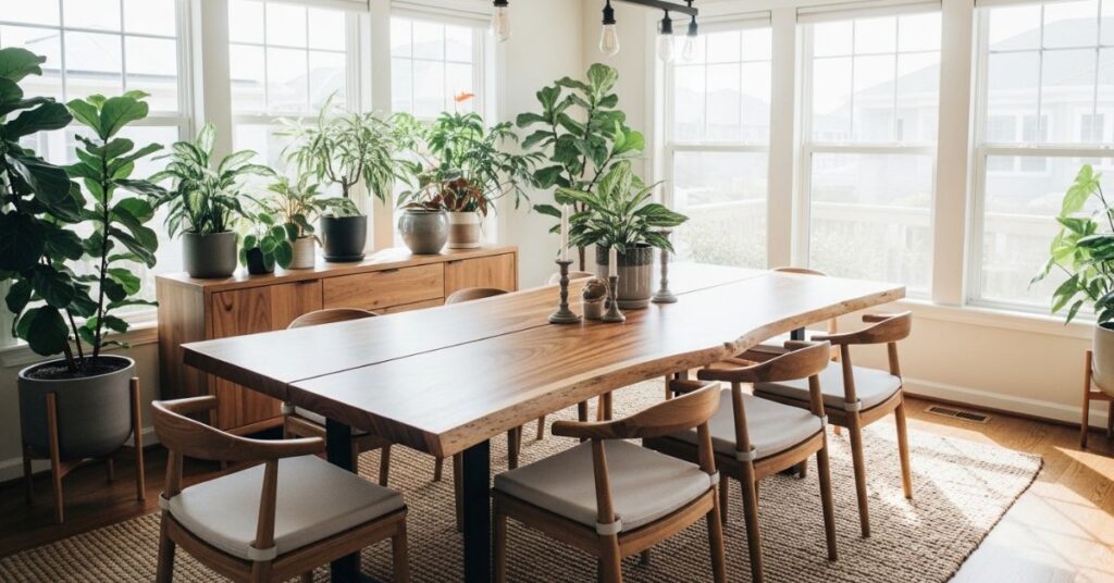 Natural Wood Furniture with Organic Textures