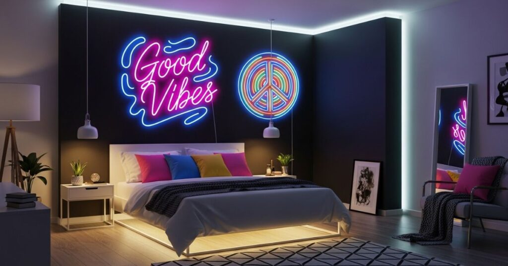 Neon Funky Wall Art That Glows with Personality