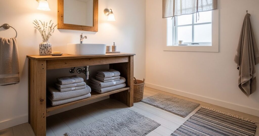 Neutral Towels and Cozy Textiles