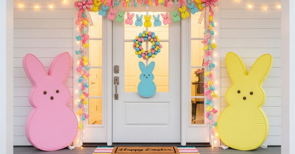 Peep Bunny Inspired Door Decor