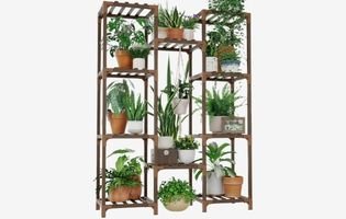 Plant Shelf for Multiple Plants Pots Wood Flower Stand