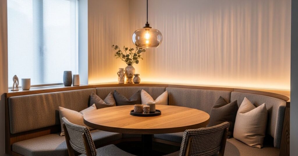 Round Table Corner Nook Setup