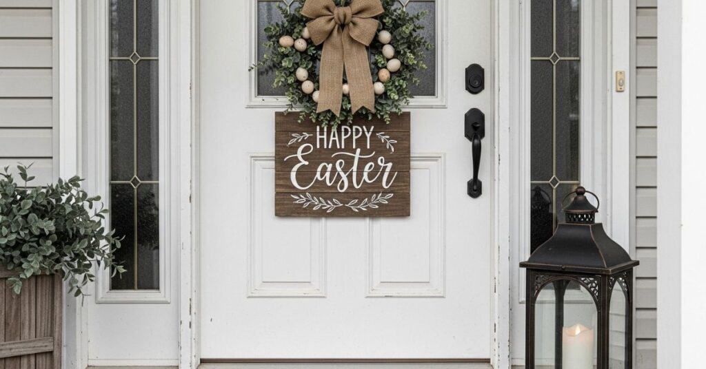 Rustic Farmhouse Easter Door Decor