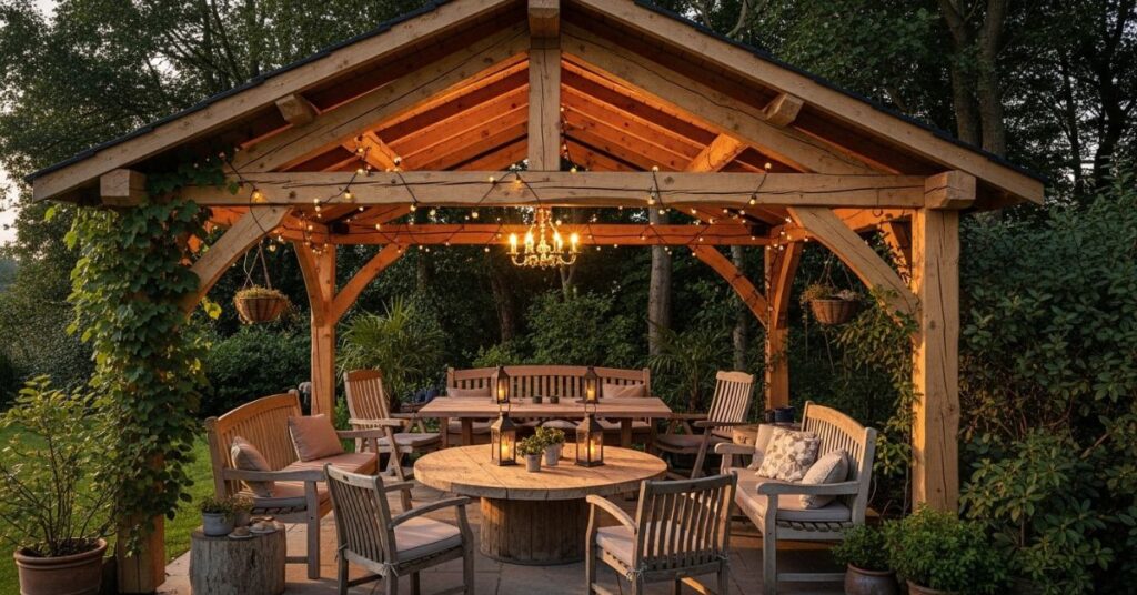 Rustic Wooden Pavilion Retreat
