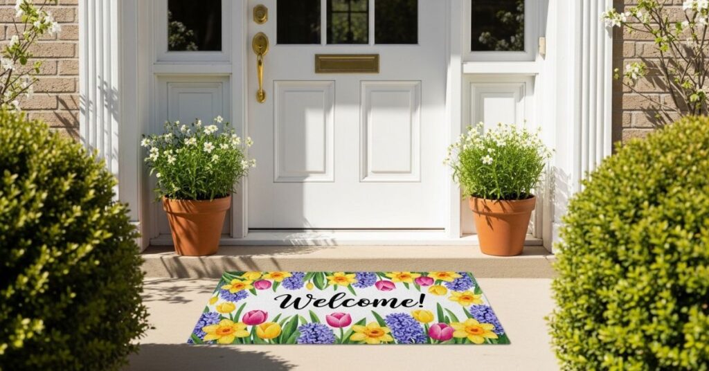 Seasonal Door Mats with Playful Messages