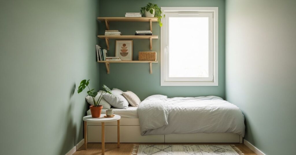 Small Bedroom Ideas with Sage Green Walls