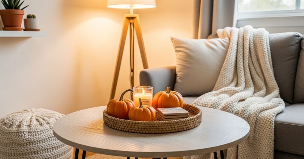 Small Space Coffee Table Fall Styling