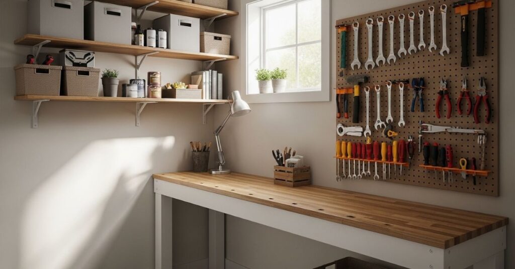 Small Space DIY Workbench for Compact Garages